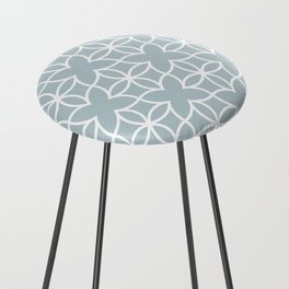 Pastel Blue and White Minimal Line Art Pattern 4 Pairs 2022 Popular Colour Restful Retreat 0497 Counter Stool