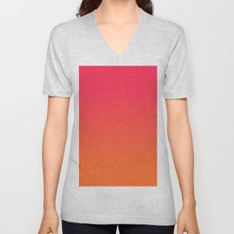 Ombre Candy Apple V Neck T Shirt