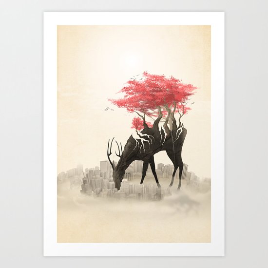 Revenge of the forest Art Print