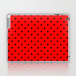 Purely Red - polka 5 Laptop Skin