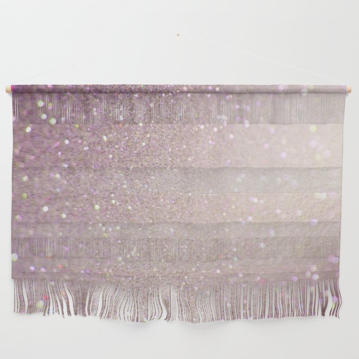 Rose Iridescent Glitter Wall Hanging