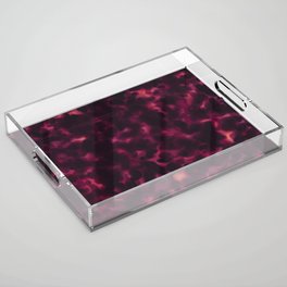 Tortoiseshell Purple Pink Classy Animal Print Pattern Acrylic Tray