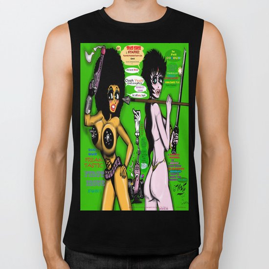 Space Chick & Nympho: Vampire Warrior Party Girl Comix #1 - Comic Book Cover Biker Tank