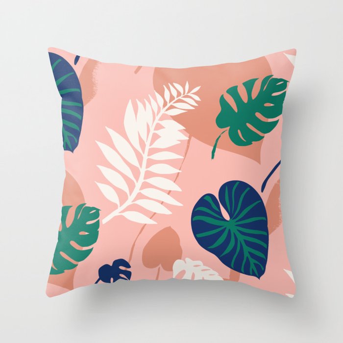 Tropicalia Blush Throw Pillow