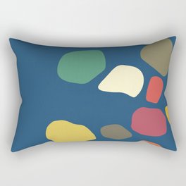 Mid century modern simple stones composition for coral reef 2 Rectangular Pillow