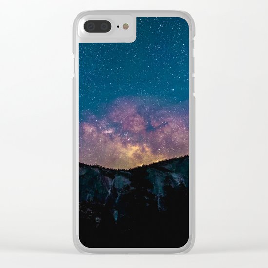 Mountain Stars Clear iPhone Case