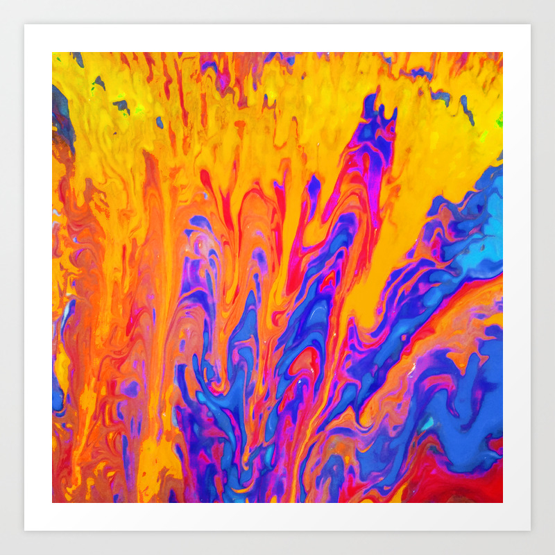 Over Active Brain Activity Fluid Abstract 60 Art Print By