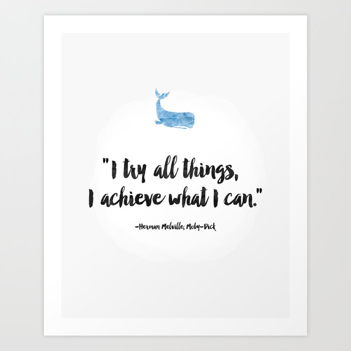Moby Dick Quote From Book Art Print By Together Society6