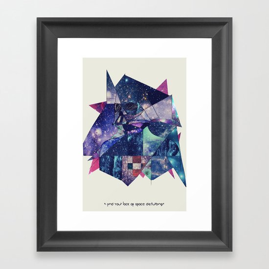 "I Find Your Lack of Space Disturbing" Framed Art Print