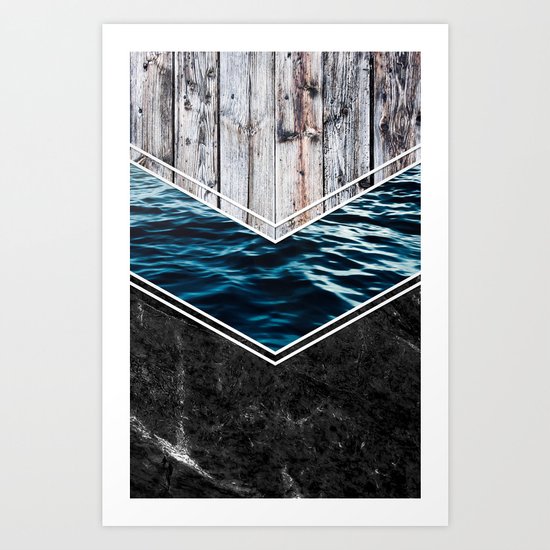 Striped Materials of Nature IV Art Print