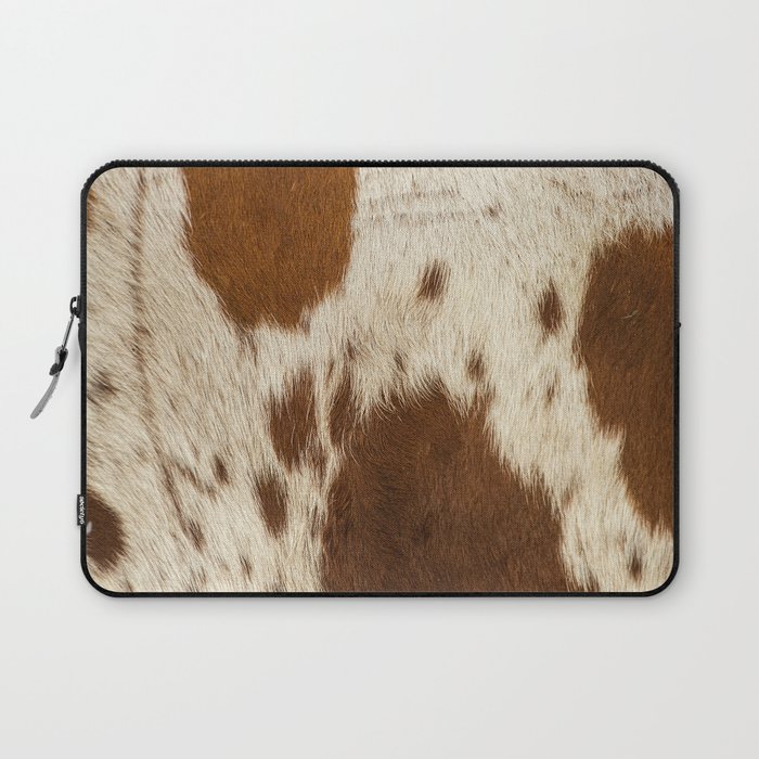 Pattern of a Longhorn bull cowhide. Laptop Sleeve