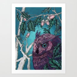 Night owl Art Print