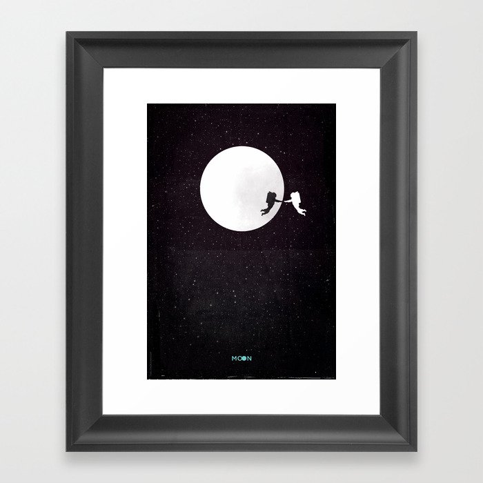 Moon alternative movie poster Framed Art Print