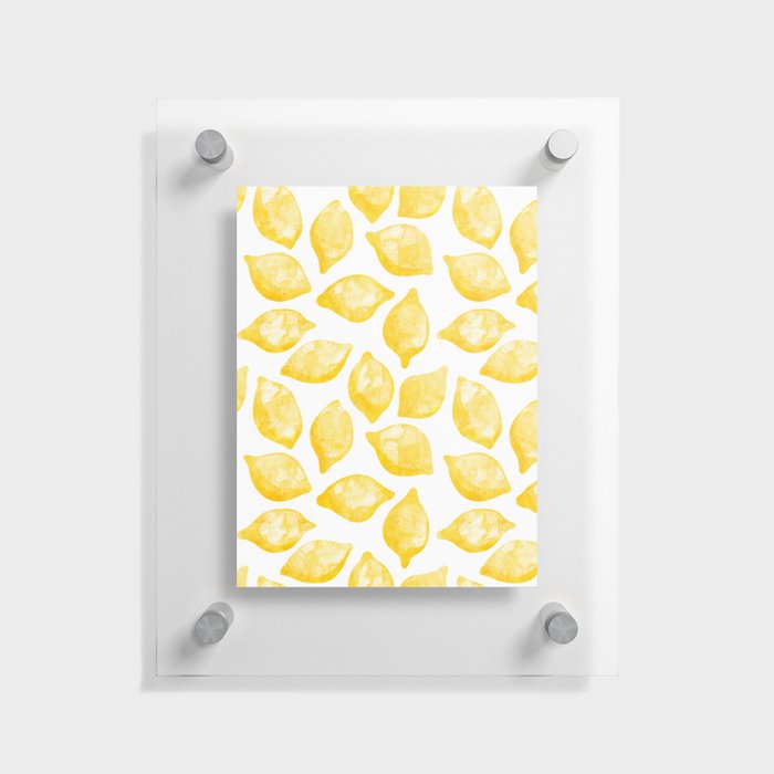 Lemons Watercolor Floating Acrylic Print