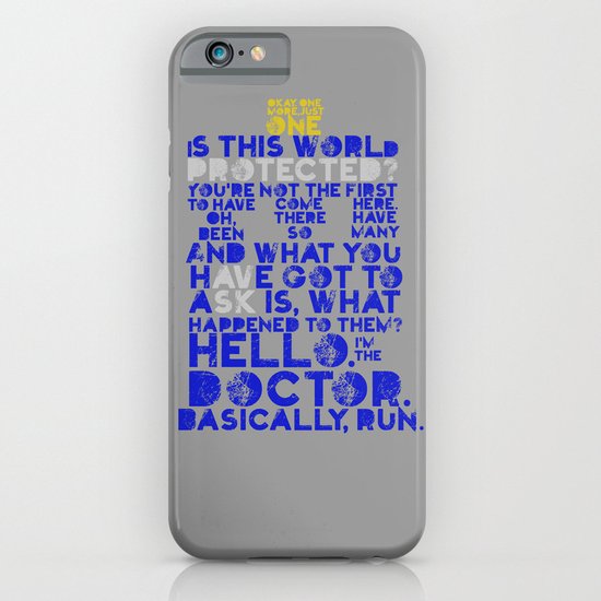 Basically, run (Doctor Who) iPhone & iPod Case