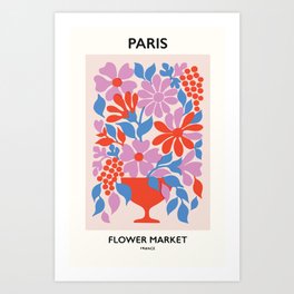 Paris Flower Market Art Print