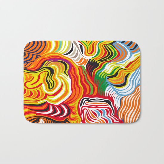 colored flow Bath Mat