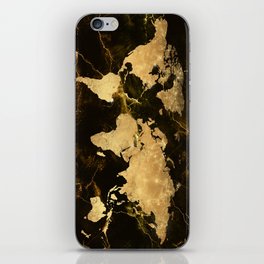 world map marble 5 iPhone Skin