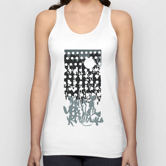 grey calligraphy (screen print) Unisex Tank Top