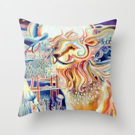 The Lions Gate Bridge in Vancouver, BC Throw Pillow