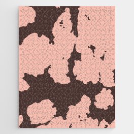 70s Howdy Cowhide in Pink and Brown Jigsaw Puzzle
