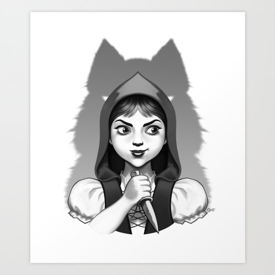 Little Red Riding Hood's Surprise Art Print