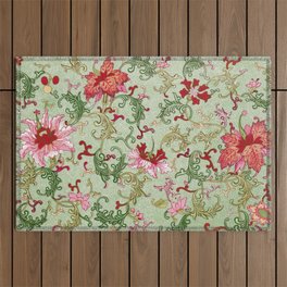 Chinese Floral Pattern 4 Outdoor Rug