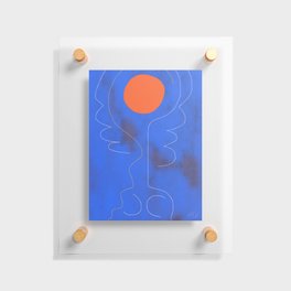 Blue Woman Floating Acrylic Print
