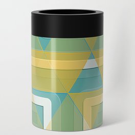 Yellow Blue Art Deco No1 Can Cooler