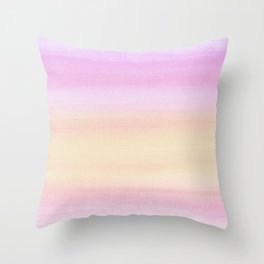 Beachy Pink Watercolor Dream #1 #painting #decor #art #society6 Throw Pillow