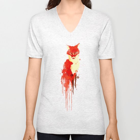 The fox, the forest spirit Unisex V-Neck