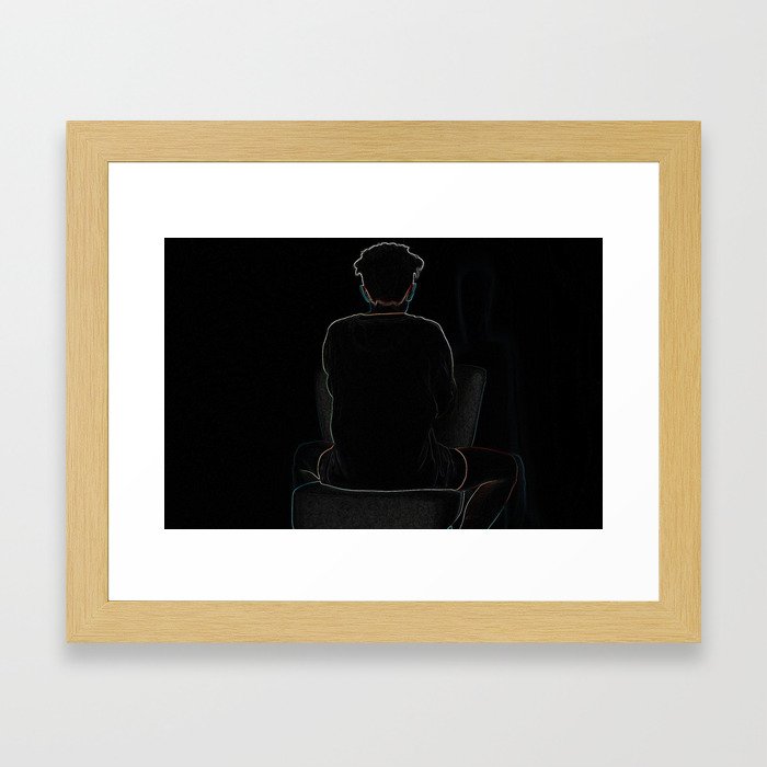 Sitting Framed Art Print