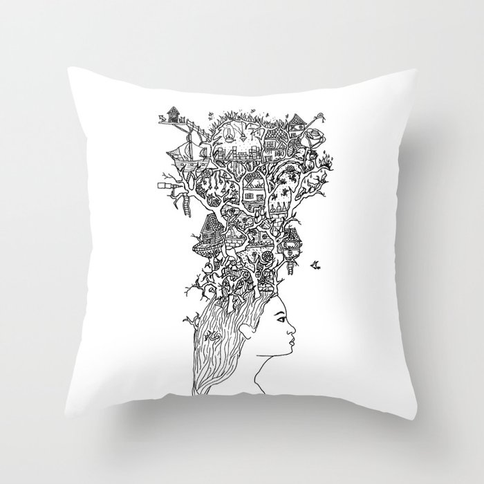 A Head Full Of Dreams Throw Pillow By Eurimos Society6