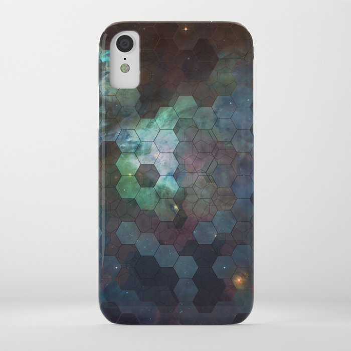 Nebula Hexagons iPhone Case