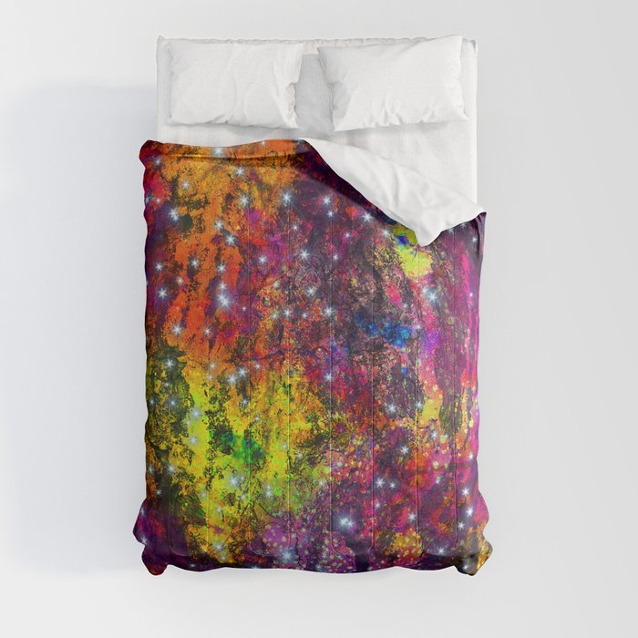 stars in the colorful wall Comforter