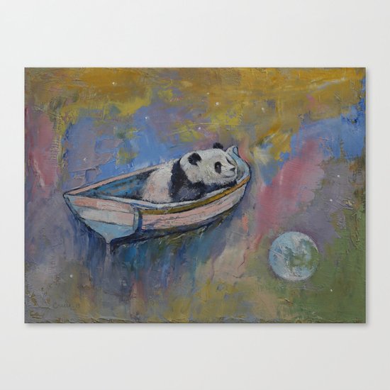 Panda Moon Canvas Print
