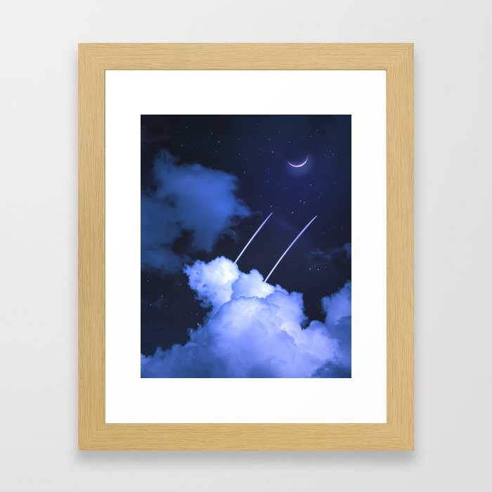 Surreal Night Sky Framed Art Print