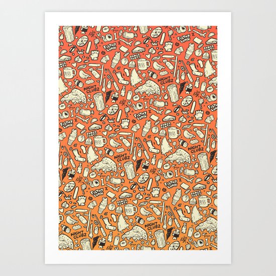 Filthy Lunch Dance Party Art Print