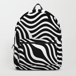 fine confusion Backpack | Graphic, Roundabout, Blackandwhite, Push, Distance, Digital, Upanddown, Movement, Ink, Waves 