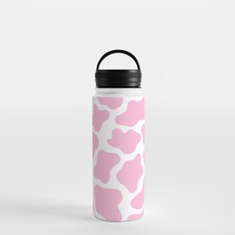 Pink Cow Print Water Bottle