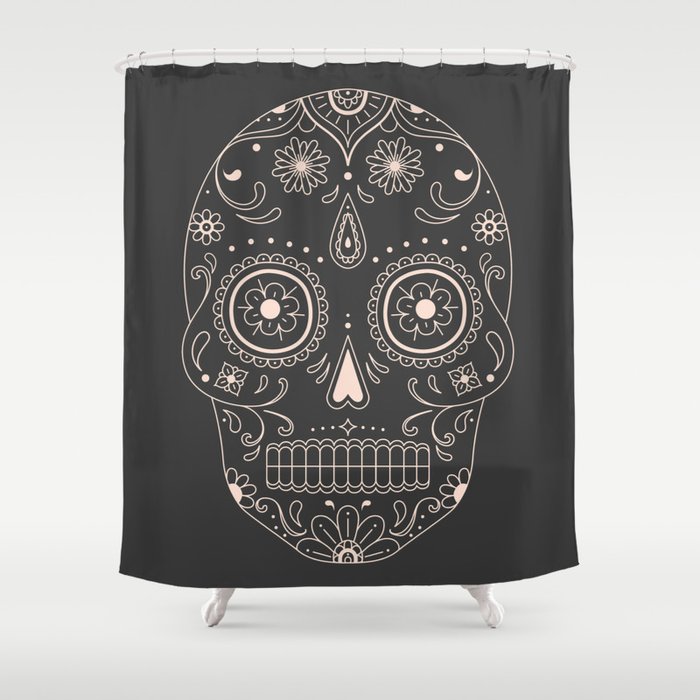 Sugar Skull Shower Curtain By Naylasmith Society6