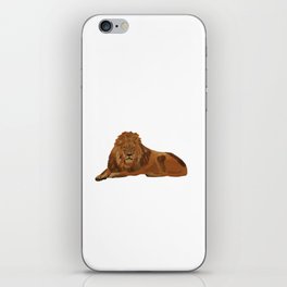 digital painting of a male brown lion iPhone Skin