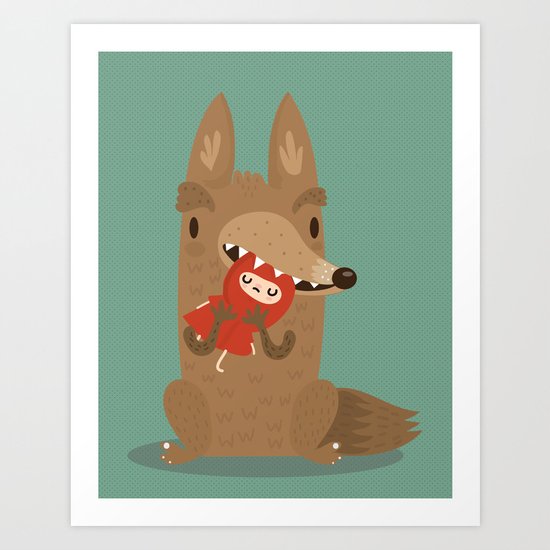 Poor little red Art Print