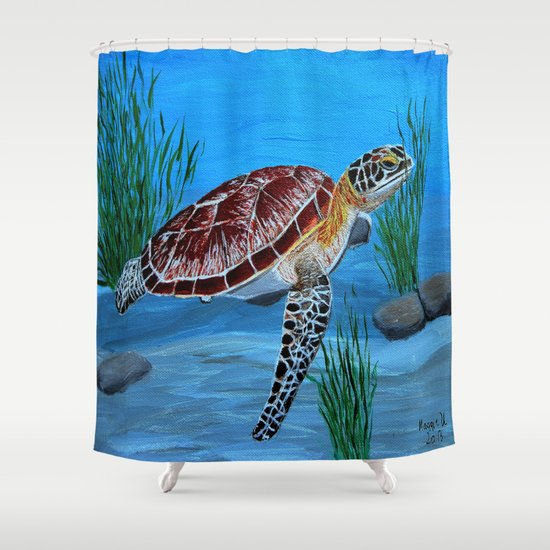 Sea Turtle Shower Curtain By Maggs326 Society6