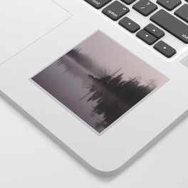 Foggy Lake and Trees  Sticker