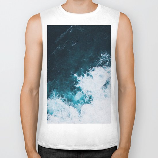 Wild ocean waves II Biker Tank