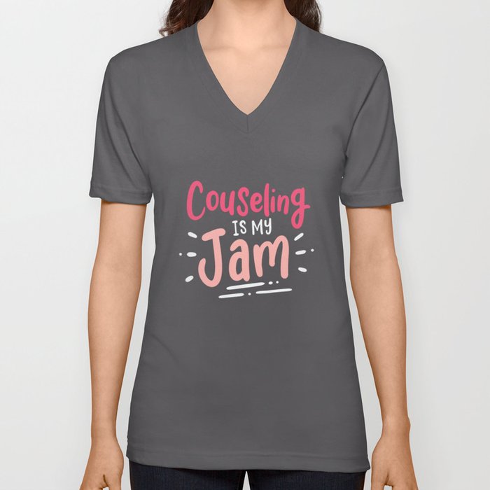 Counseling Is My Jam For School Counselor V Neck T Shirt