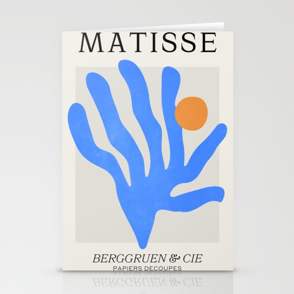 Jazz Blue Leaf: Matisse Series 02 | Mid-Century Edition Stationery Cards