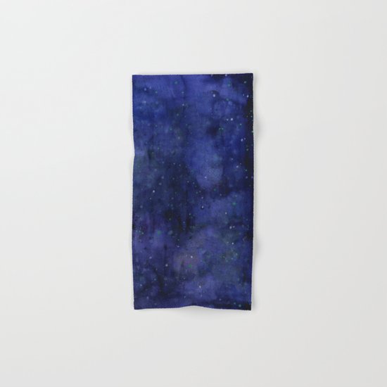 Galaxy Watercolor Nebula Texture Night Sky Stars Hand & Bath Towel