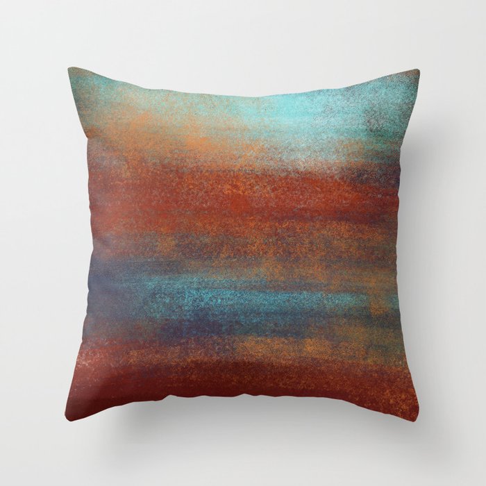 Rust and hotsell teal throw pillows